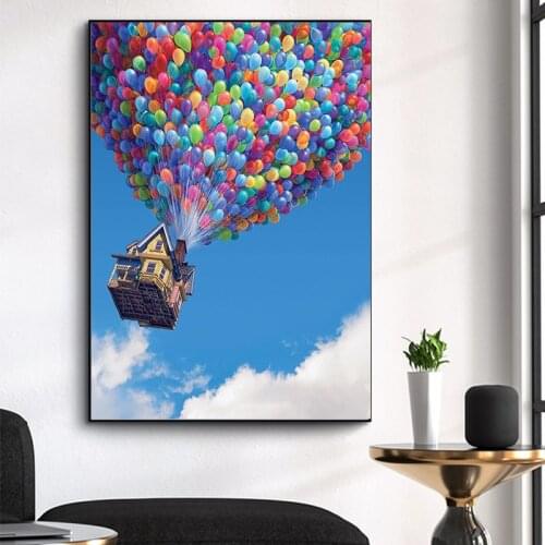 Disney Artwork Canvas Painting Poster and Print Wall Art Up Movie Wall Decor Gift Movie Wall Art Picture Home Decoration Baby