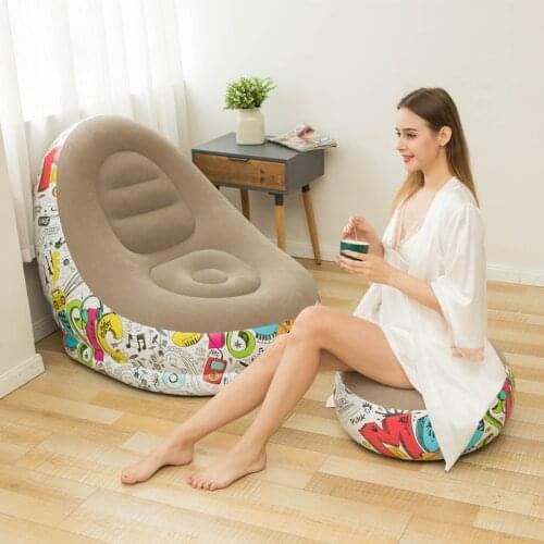 Portable Inflatable Sofa Lounger Air Chair For Backyard Lakeside Beach Traveling Camping Picnics Outdoor Couch Loungers Bed