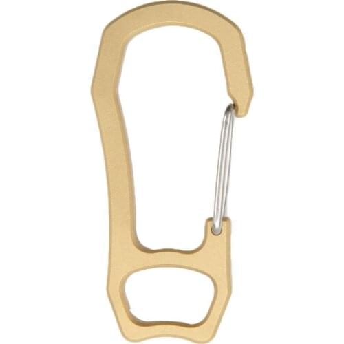 Durable Outdoor Camping Steel Hiking Brass Spring Snap Gold Hook Locking Carabiner Keychain Buckle Climbing Accessories