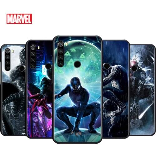 Marvel Dark Spider Man For Xiaomi Redmi Note 4 4X 5 5A 6 7 8 8T 7S 9S 9T 10 10S 5G Pro Prime Max Balck Soft Phone Case