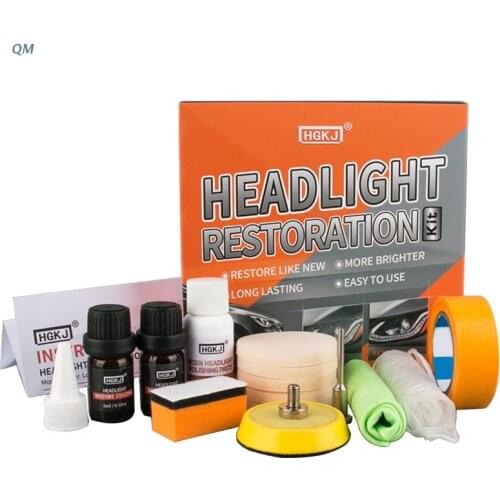 DIY Headlight Restoration Polishing Kits Headlamp Clean Car Care Wash Head Lamps Brightener Refurbish Repair 13MF