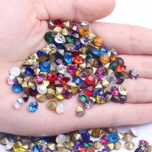 Glass Pointback Rhinestones Mini Many Colors ss28 6.0-6.2mm 288pcs Shiny Stones Loose Strass Bead DIY Nails Art Phone Supplies