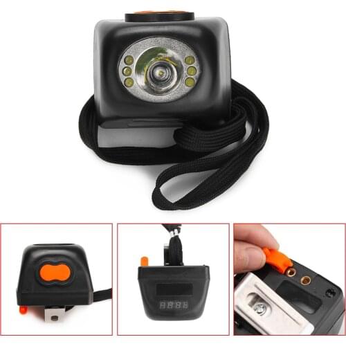 LCD Display CREE 3W LED Headlight Lamp Cordless Flashlight Safety Li-ion Battery Rechargeable Miner Cap Light KL4.5LM RU