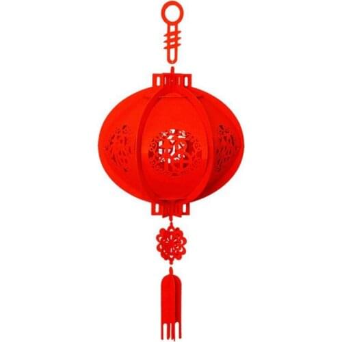 2020 Mouse Year Fu Letters Cloth Lantern Hanging Chinese Spring Festival Decor