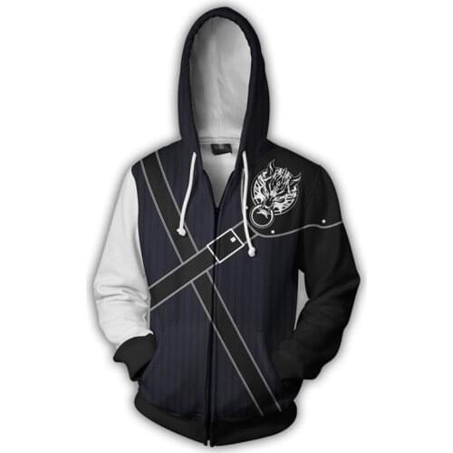 Unisex Final Fantasy Sephiroth Noctis Lucis Caelum Noct Men Women Costume Sweatshirt Hoodie Casual Tracksuit Jacket Outfit