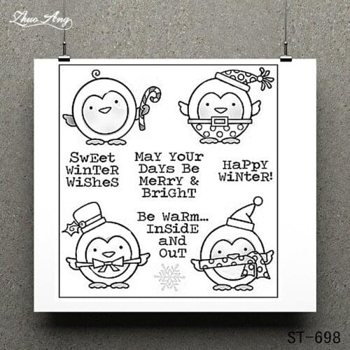 Winter Wishes Transparent Clear Stamp for Scrapbooking Rubber Stamp Seal Paper Craft Clear Stamps Card Making