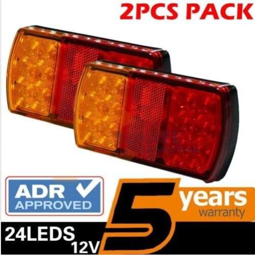1 pair12V Waterproof Durable Car Truck LED Rear Tail Light Warning LightsTurn Signal Lights fit for Trailer Caravans Campers ATV