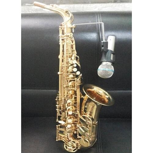 4 x 4mm Tooyful Durable Iron Saxophone Microphone Clip Holder Stand Sax Stage Alto/Tenor Saxophone Replacement Accessory Black