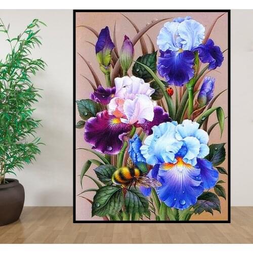 DIY 5D Diamond embroidery Flowers Bees 3D Full Square Diamond Painting Cross Stitch Kit Mosaic Rhinestone Pictures Home Decor
