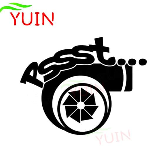 Car Sticker PSSST Turbo Decals for Racing Blow Off Valve Waste Gate Fashion Design Bumper Decoration Motorcycle Waterproof Decal