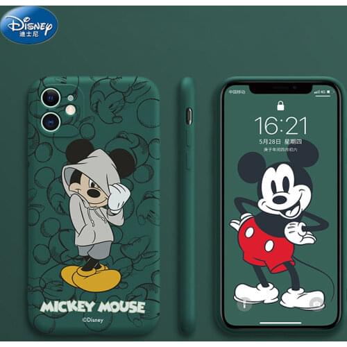DISNEY 2021 Minnie Silicone Case for IPhone 11 Pro Xs Max iPhone 7 8 Plus 12 Official Liquid Silicon 360 Full Cover zz0524