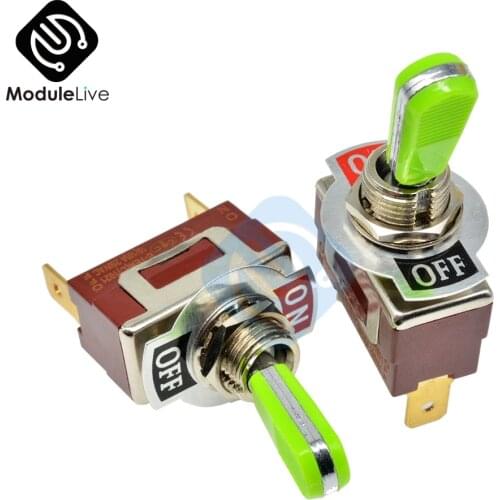 E-TEN(C)1021 12mm Toggle Switch S Double Throw SPDT ON-OFF 250/16A 1/4 Inch Mounting 29*14.6MM 3Positions 2Pins