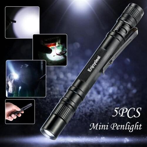 Enjoydeal LED 1000Lumens Lamp Clip Mini Penlight Flashlight Torch waterproof Aircraft Aluminum Pen Flashlight Lamp For Outdoor
