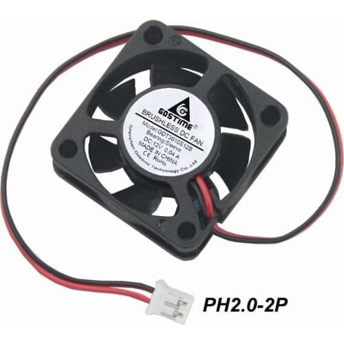 Gdstime 5 Pcs 3cm 30x30x10mm 3010 12V DC Micro Axial Cooling Fan 30mm x 10mm 7Blades 2Pin 2.0 0.04A Cooler