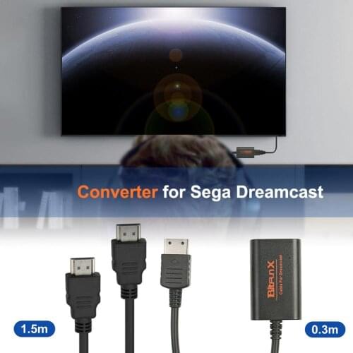 HDMI-compatible Adapter For Sega Dreamcast Consoles HDMI-compatible/HD-Link Cable Support 1080P for Sega Dreamcast