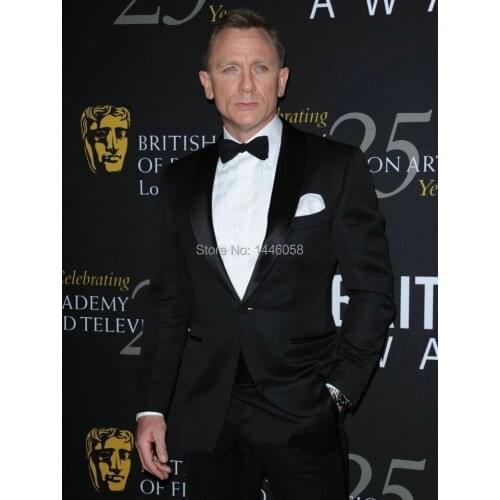 Custom Morning Style Peak Lapel Fashion Black Groom Tuxedos,Wedding Suits For Men,Groomsman Best Men Tuxedo Suits Coat+Pant+Bow