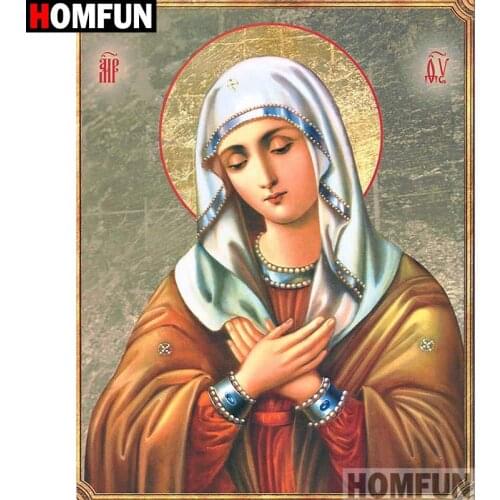 HOMFUN Full Square/Round Drill 5D DIY Diamond Painting "Religious figure" Embroidery Cross Stitch 5D Home Decor Gift A18056