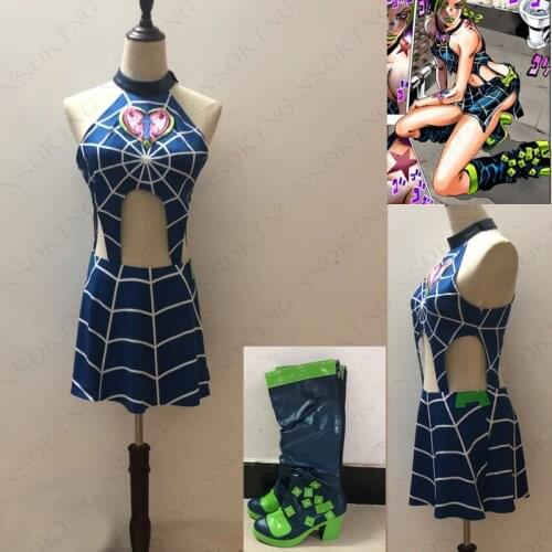 Anime JoJos Bizarre Adventure Cosplay Jolyne Cujoh Kujo dress Costume custom made