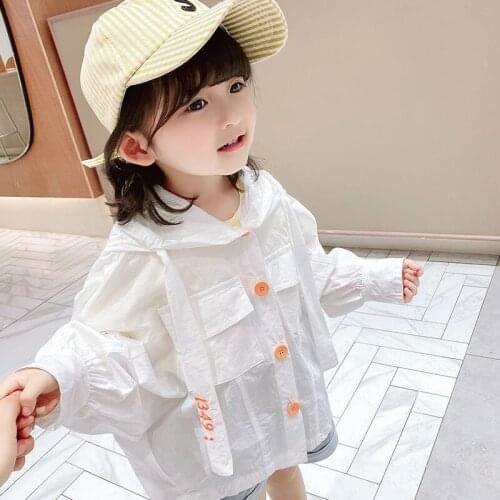 Girls Summer Sun Protection Clothing 2021 New Childrens Clothing Girls Korean Style Thin Coat Casual