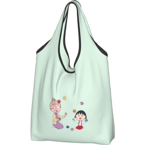 Maruko (2) Canvas Bag Women Cheap Bag Anime Manga Chibi Ins Shoppers Bag