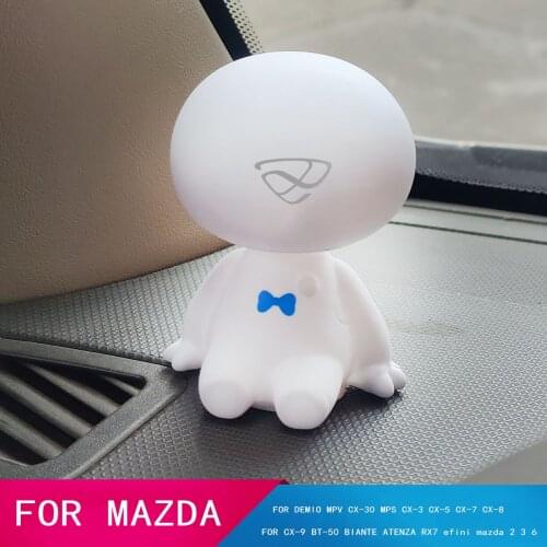 Cartoon Shaking Head Figure Car Ornaments Big Hero Doll Toy For mazda CX-30 CX-3 CX-5 CX-7 CX-8 CX-9 BT-50 RX7 efini mazda 2 3 6