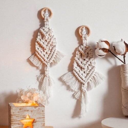 27cm Nordic Style Handmade Tassel Pendant Wall Tapestry Dream Catcher Wall Hanging Tapestry for Living Room Decoration Tapestry