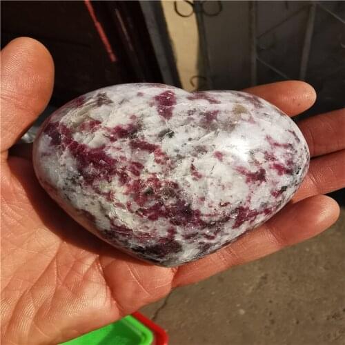 Big Size Natural Pink Tourmaline Crved Heart Madagascar Spiritual Healing Crystal Gemstones