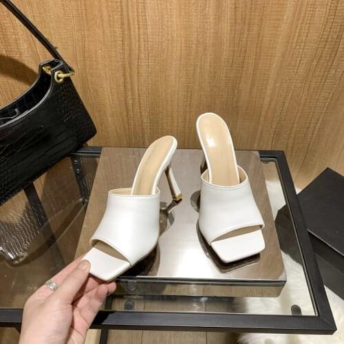 2021 Summer New Casual All-Match Bread Slippers High Heel Slippers Women