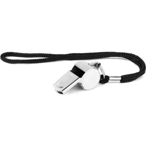 New Soccer Metal Referee Whistle Lanyard Ne Strap Basketball Football Running