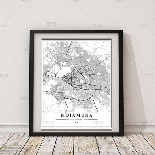 NEW DELHI India Black and White Map Poster Map print MapPoster Picture Home Decor Wall Pictures