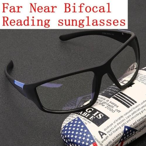 Outdoor Transition Photochromic Bifocal Reading Glasses Mens and Womens, Sports Presbyopia Sunglasses Readers UV400 NX