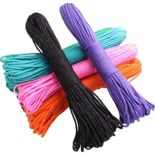 GEGEDA Rainbow Paracord 550 Paracord Parachute Cord Lanyard Rope Mil Spec Type III 7Strand 100FT Climbing Camping survival
