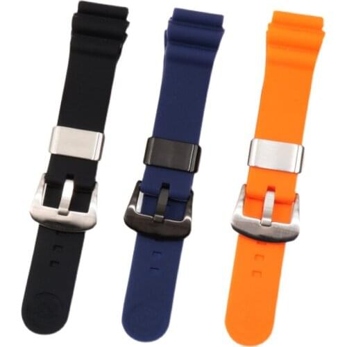 22mm Watch Accessories Band FOR Seiko NO.5 Abalone Canned Diving SRPA21J1 Waterproof Bracelet Silicone Watch Strap