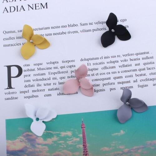 10PCS/Lot 23*27mm Rubber Lacquer Windmill Flowers Shape Charms Connector Diy Jewelry Findings Earrings Accessories