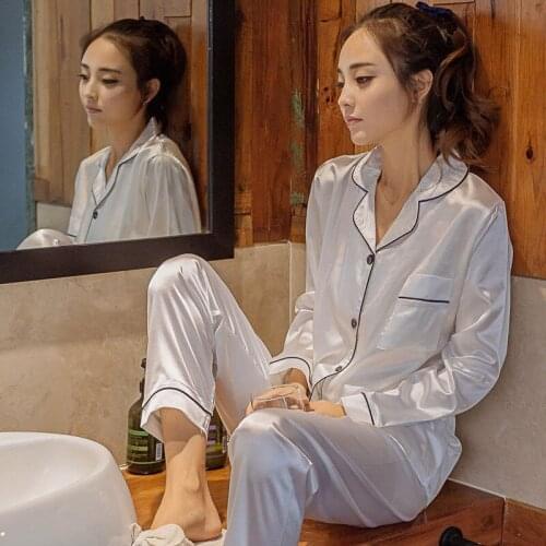 Silk pajamas woman clothes satin pajamas chemise de nuit femme night suit christmas pajamas women pijama mujer
