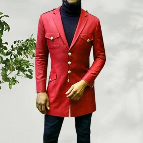 Custom Made Groomsmen Red and Black Groom Tuxedos Notch Lapel Men Suits 2 Pieces Wedding Bridegroom ( Jacket+Pants+Tie ) D167