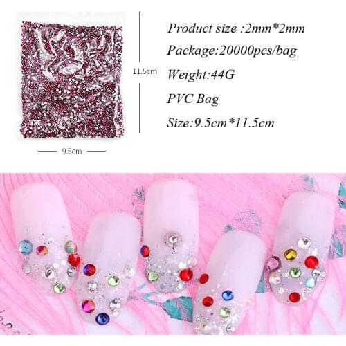 Glass Nail Rhinestones Multi-size Partition Rhinestone Set Crystals Strass Charms For Nails Art Decorations