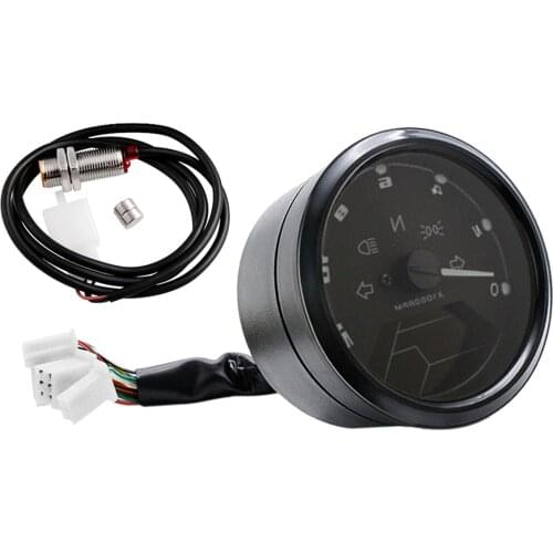 12V Universal Digital Motorbike Speedometer Tachometer LCD Gauge Tachometer Motorcycle Accessories for 2/4 Cylinder Motorcycles