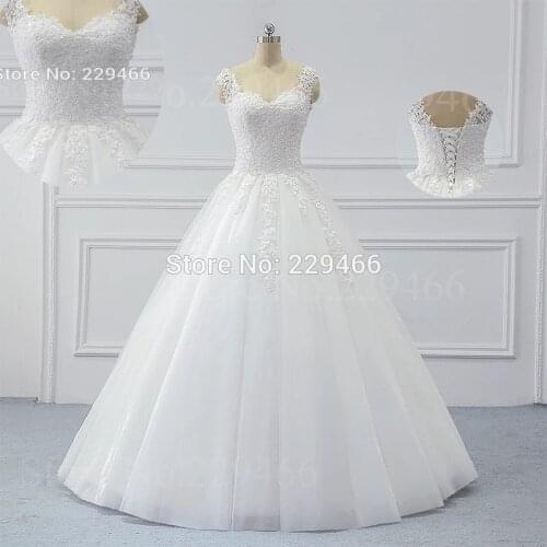 Ball Grown wedding dress sweetheart vestido de noiva tull robe de soiree Lace beading vestido longo perles high quality Dress