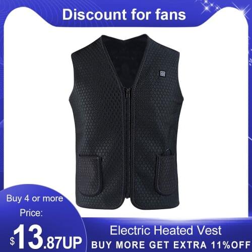 Electric Heated Vest Smart USB Charging 3 Speed Adjustable Temperature Electric Waistcoat Washable Heated VestsMen Women Elderly