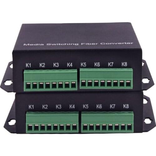 1pair 8-way one-way switch quantity alarm optical transceiver forward switch current optical transceiver switch quantum transcei