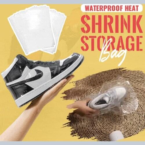 100PCS Heat Shrinkable Film Waterproof Heat Shrink Storage Bag Dustproof Anti-oxidation Transparent Sealing Film For Shoe Bag