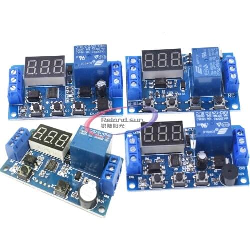 DC 12V LED Digital display Home Automation Delay Relay Trigger Time Circuit Timer Control Cycle Adjustable Switch Module 6V-30V