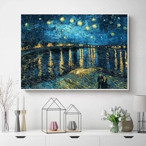 5ddiy Diamond Painting Van Gogh Star Sky Abstract Diamond Painting Cross Stitch Home Decoration Craft Diamond Painting2021