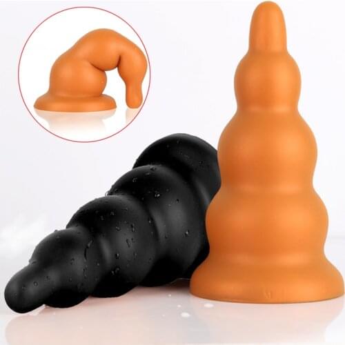 Huge Tower Style Anal Plug Prostate Massager Sex Silicone Dildo Big Butt Plug Anus Vagina Expand Sex Toys For Men Women Ass Plug