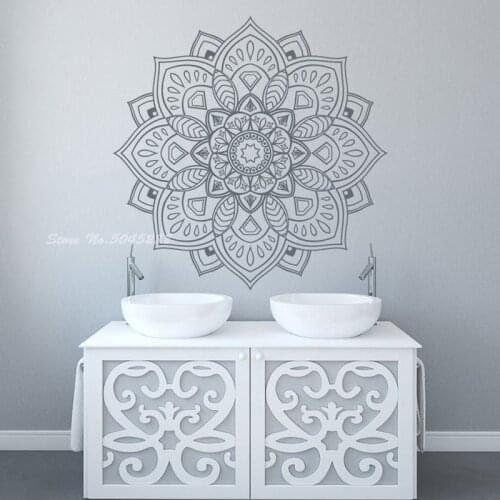 White Mandala Wall Sticker Mandala Wall Art Decor Bedroom Living Studio Home Mandala Wallpapers Decal Decorations for Home Z317
