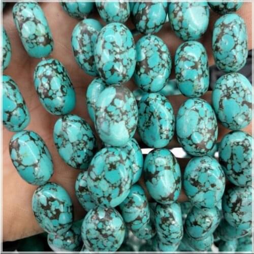 21pcs nature gem stone blue stone beads strings egg shape for women bracelets making diy beads accessories top selling items