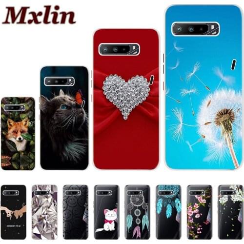 For Asus ROG Phone 3 ZS661KL Case Fashion Bumper Soft TPU Clear Pattern Cover For Asus ROG Phone III i003DD Phone Back Bag 6.59"
