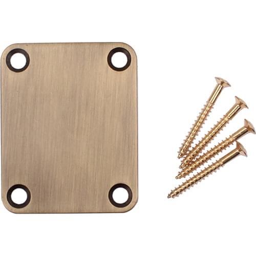 Electric Guitar Neck Plate&4 Screws For Strat Tele Style Electric Bass Guitar