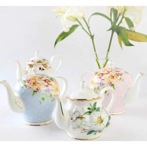 European coffee Bone China kettle Teapot English afternoon tea set household large capacity filter ceramic pot Water jar